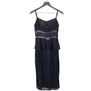 Guess Dress Black Maxi Made in Italy Lace Womens Size 8 US 44 IT‎